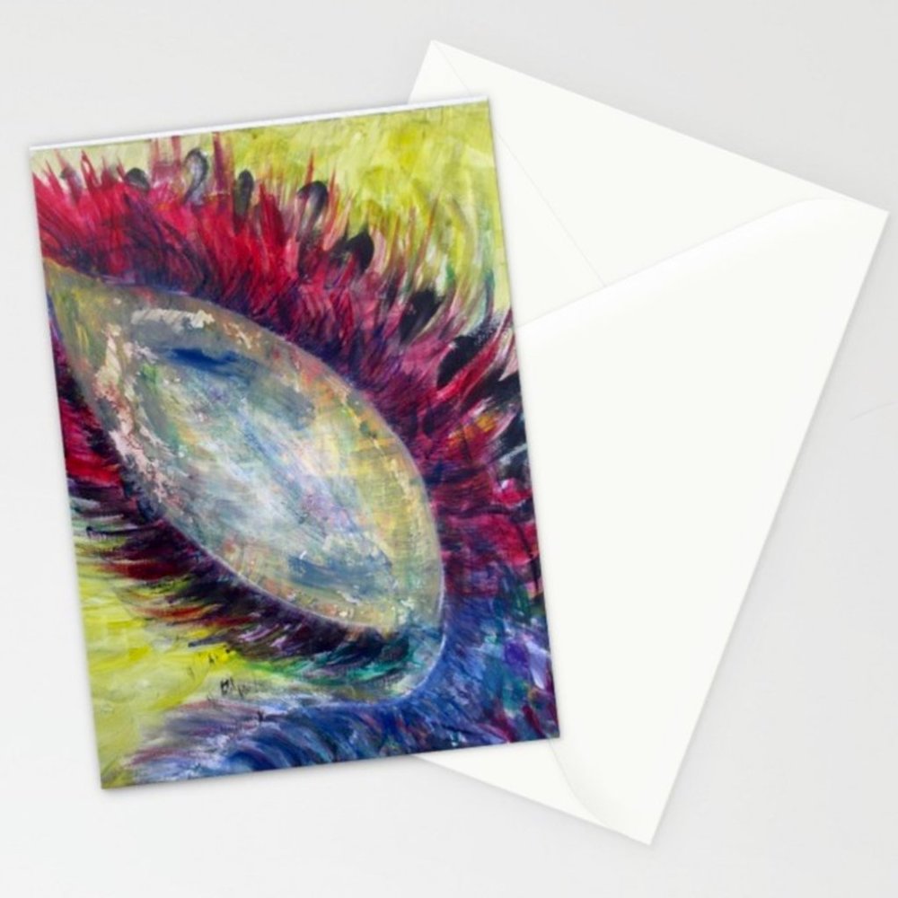 NWT - "Seed of Life" Art Card and Envelope Set, (2) Artwork by Noora Elkoussy